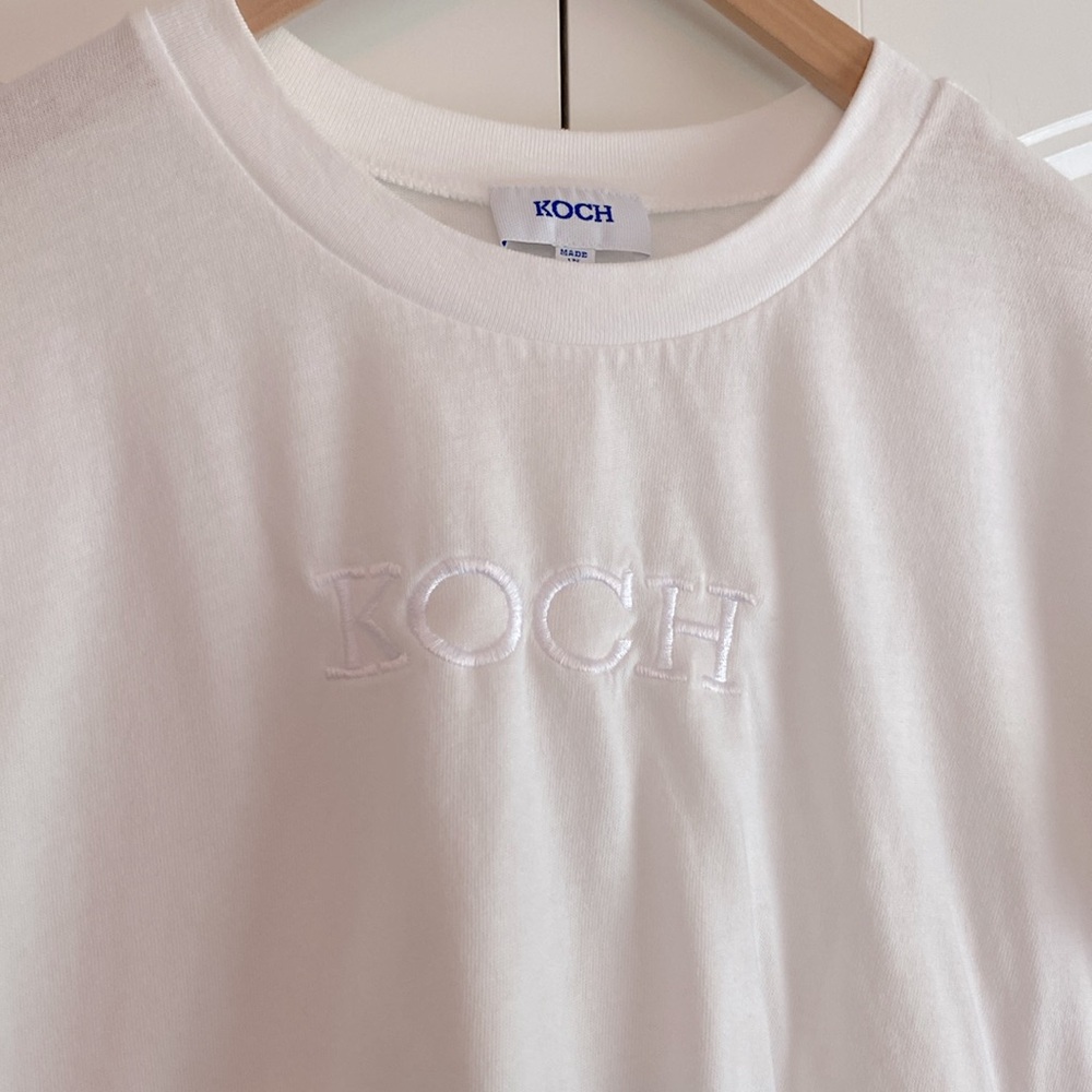 KOCH Women's Dannie Tee T Shirt Top White Cropped Size M - Picture 5 of 10